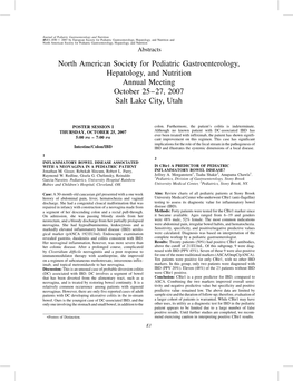 North American Society for Pediatric Gastroenterology, Hepatology, And