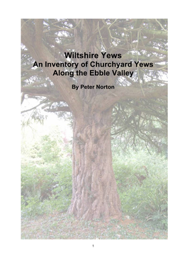 Wiltshire Yews an Inventory of Churchyard Yews Along the Ebble Valley