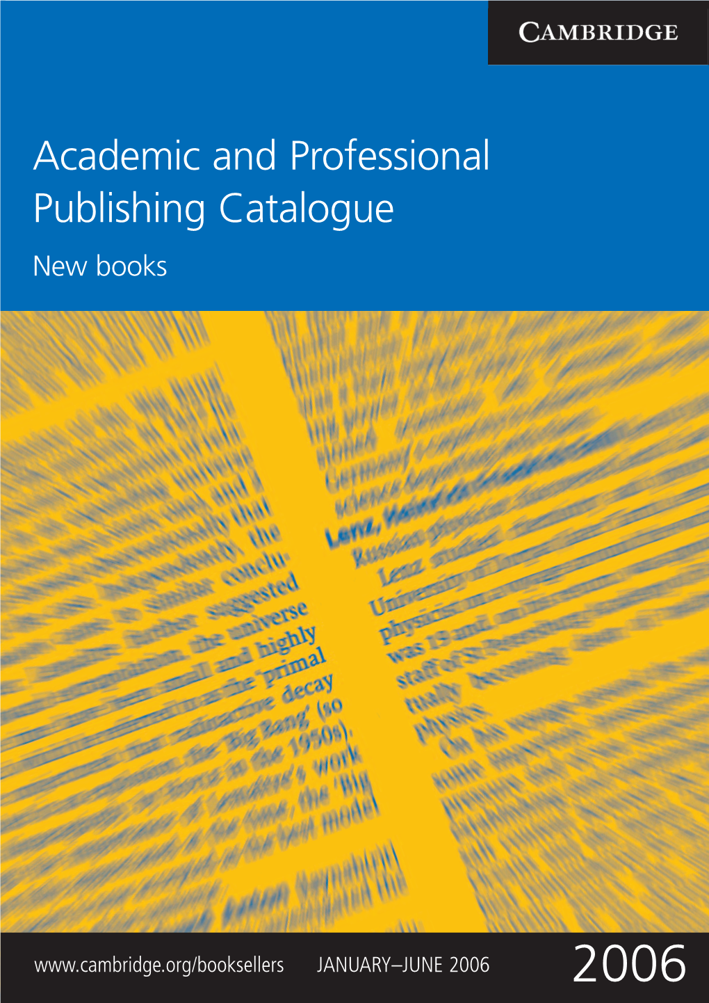 Academic and Professional Publishing Catalogue