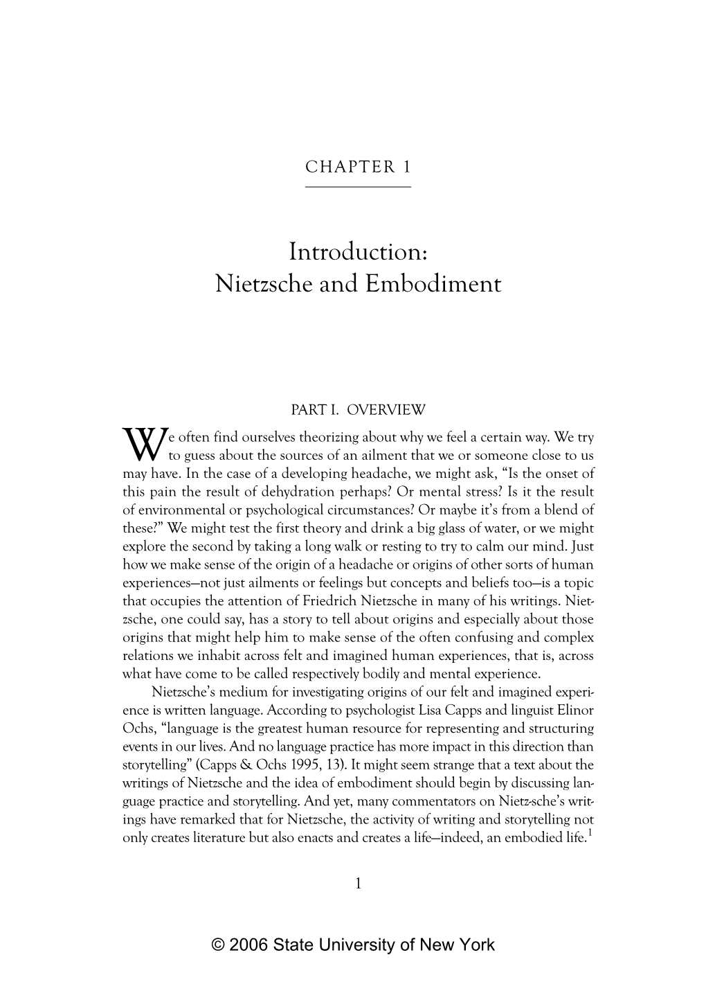 Introduction: Nietzsche and Embodiment