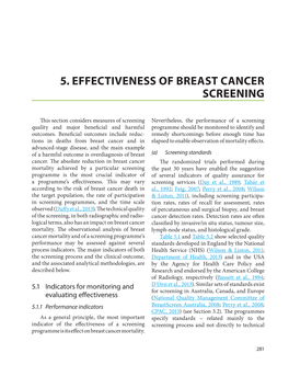 5. Effectiveness of Breast Cancer Screening