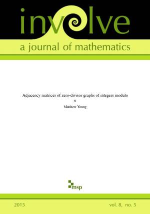 Adjacency Matrices of Zero-Divisor Graphs of Integers Modulo N Matthew Young