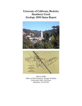 University of California, Berkeley Strawberry Creek Geology 2006