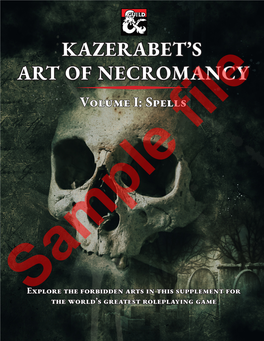 Kazerabet's Art of Necromancy