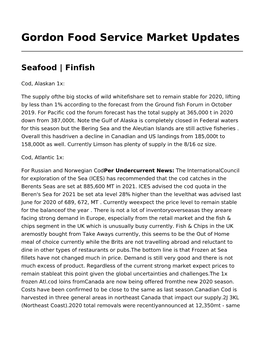 Seafood | Finfish