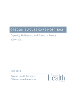 Oregon's Acute Care Hospitals