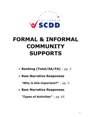 Formal & Informal Supports