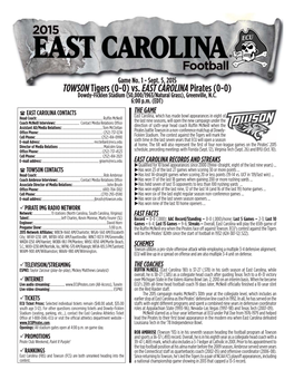 Vs. EAST Carolinapirates