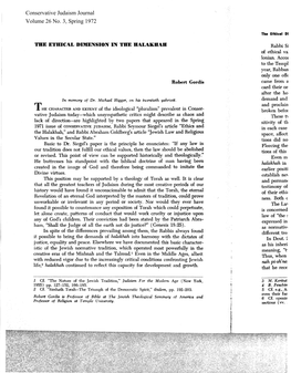 Conservative Judaism Journal Volume 26 No. 3, Spring 1972