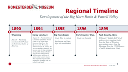 Regional Timeline Development of the Big Horn Basin & Powell Valley