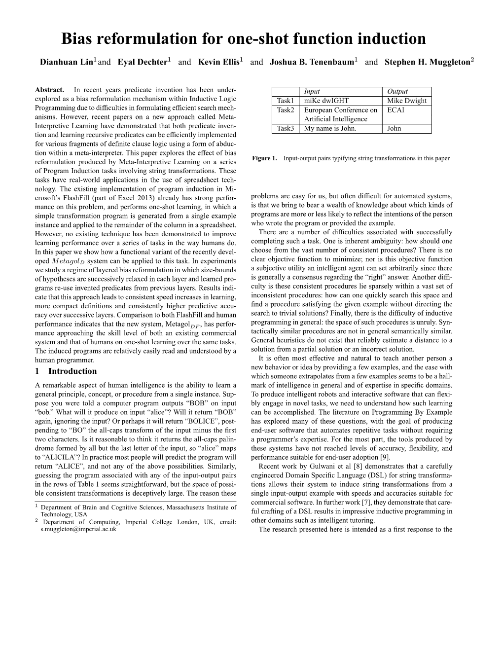 Bias Reformulation for One-Shot Function Induction