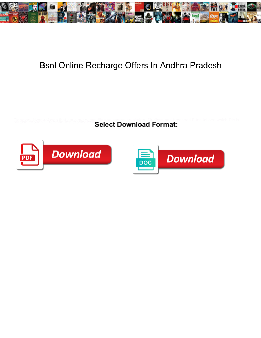 Bsnl Online Recharge Offers in Andhra Pradesh