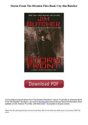 Storm Front the Dresden Files Book 1 by Jim Butcher
