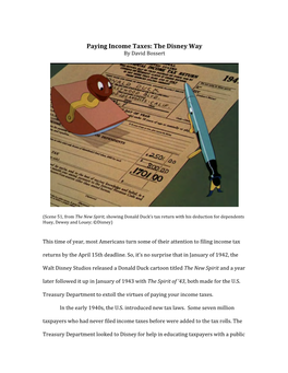 Paying Income Taxes: the Disney Way by David Bossert
