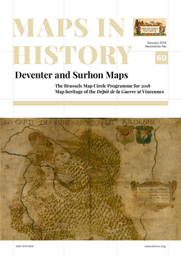 Deventer and Surhon Maps the Brussels Map Circle Programme for 2018 Map Heritage of the Dépôt De La Guerre at Vincennes