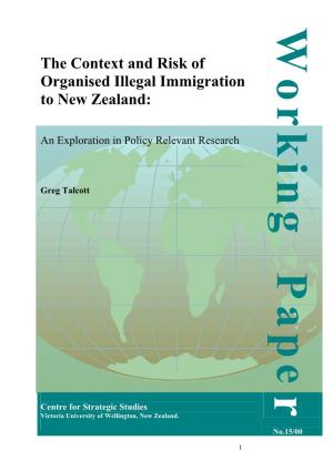 The Context and Risk of Organised Illegal Immigration to New Zealand