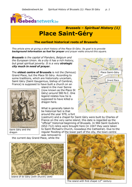 Brussels – Spiritual History (1) Place Saint-Géry