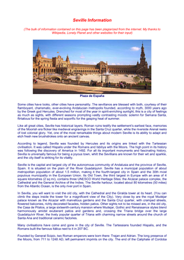 Seville Information
