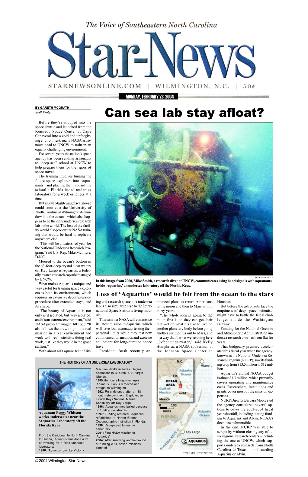 Can Sea Lab Stay Afloat?