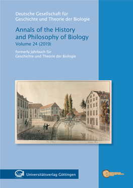 Annals of the History and Philosophy of Biology, Vol. 24 (2019)