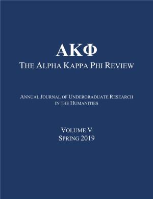 The Alpha Kappa Phi Review