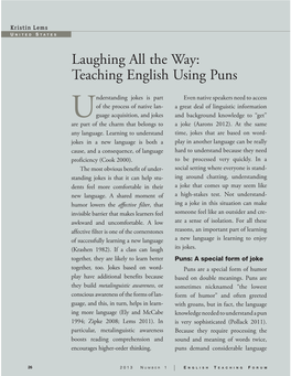 Laughing All the Way: Teaching English Using Puns