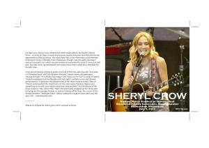Sheryl Crow Released Her Tenth Studio Album, Be Myself.] Sheryl Crow
