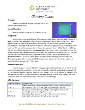 Glowing Colors Lesson