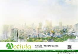 Activia Properties Inc. (Code: 3279/API)