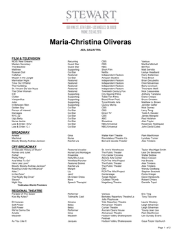 Maria-Christina Oliveras Theatrical Resume.1