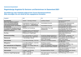 Regelmässige Angebote Für Senioren Und Seniorinnen Im Saanenland 2021