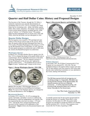 Quarter and Half Dollar Coins: History and Proposed Designs