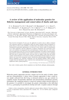 A Review of the Application of Molecular Genetics for Fisheries