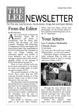 Your Letters from the Editor