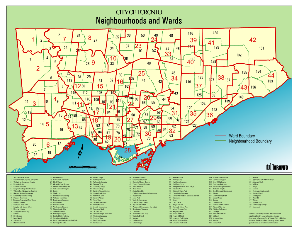 CITY of TORONTO Neighbourhoods and Wards