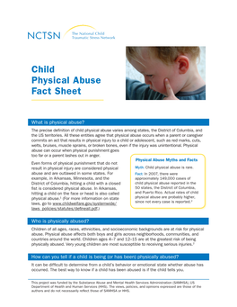 Child Physical Abuse Fact Sheet