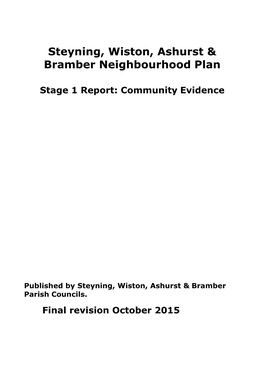 Steyning, Wiston, Ashurst & Bramber Neighbourhood Plan