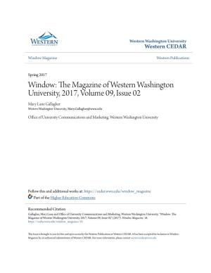Window: the Magazine of Western Washington University, 2017, Volume 09, Issue 02" (2017)