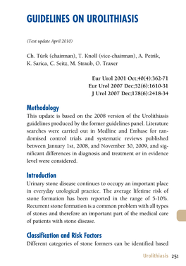 Guidelines on Urolithiasis