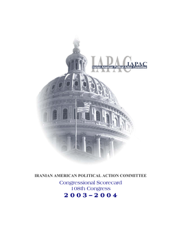 Congressional Scorecard 108Th Congress 2 0 0 3 – 2 0 0 4