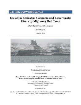 Use of the Mainstem Columbia and Lower Snake Rivers by Migratory Bull Trout