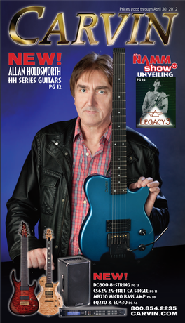 Carvin January 2012 Catalogue Feat Allan Holdsworth