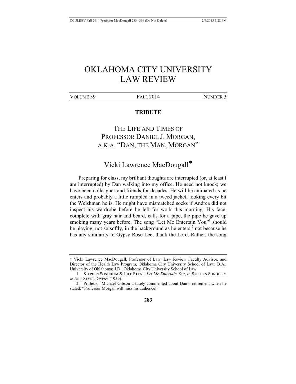 Oklahoma City University Law Review