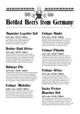 Bottled Beers from Germany