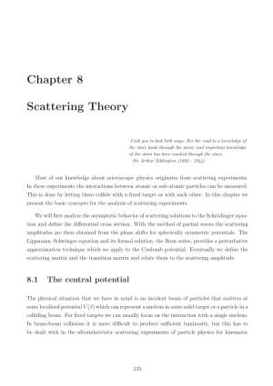 Chapter 8 Scattering Theory