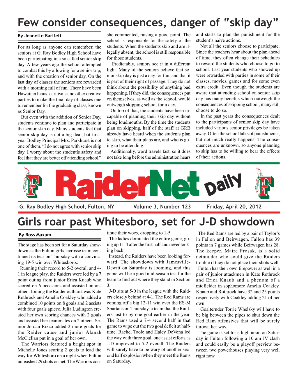 To Read Raidernet Daily