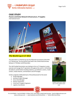 CASE STUDY Passive and Active Network Infrastructure, IT Supplies International Event