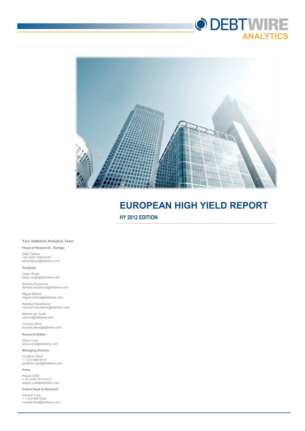 European High Yield Report Hy 2012 Edition