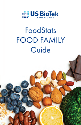 Foodstats FOOD FAMILY Guide Table of Contents