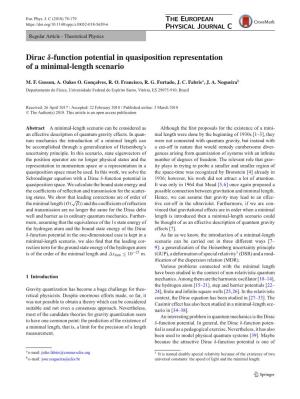 Dirac -Function Potential in Quasiposition Representation of a Minimal-Length Scenario